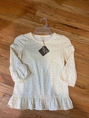 Matilda Jane Cream Dress with Gold Star Print